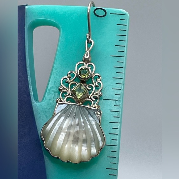 Mother of Pearl & Sterling Earrings - Picture 2 of 3